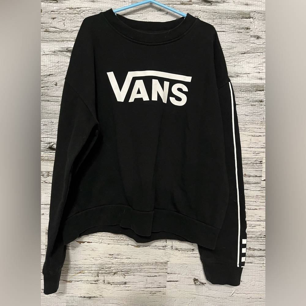 Vans off the wall since 1966 black pullover sweatshirt size small